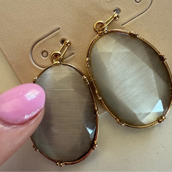 14th & Union- Gray pendant & earring set- Bohemian-Boho- Gold-Long Necklace - Picture 6 of 11